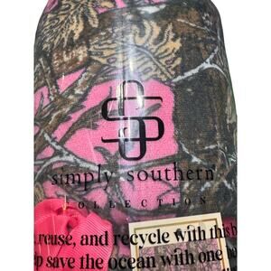 Simply Southern Pink & Brown Camouflage Throw Blanket 50”×60” Soft Cozy Fleece